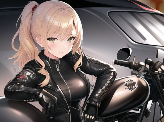 【つやつや質感】バイク乗りのピチピチスーツお姉さん達