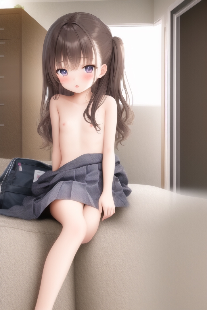 ノーパンJ○!!スカートひらひら～ 恥ずかしいどころも見ちゃった>///<