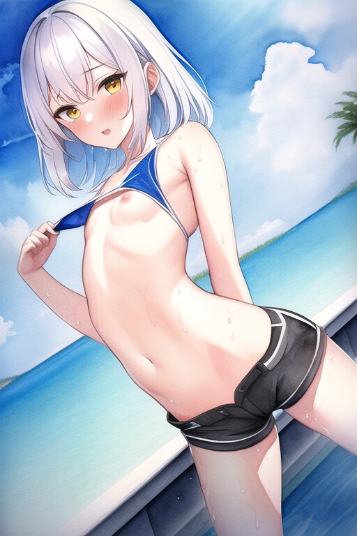 銀パツ少女_10 男水着チャレンジ