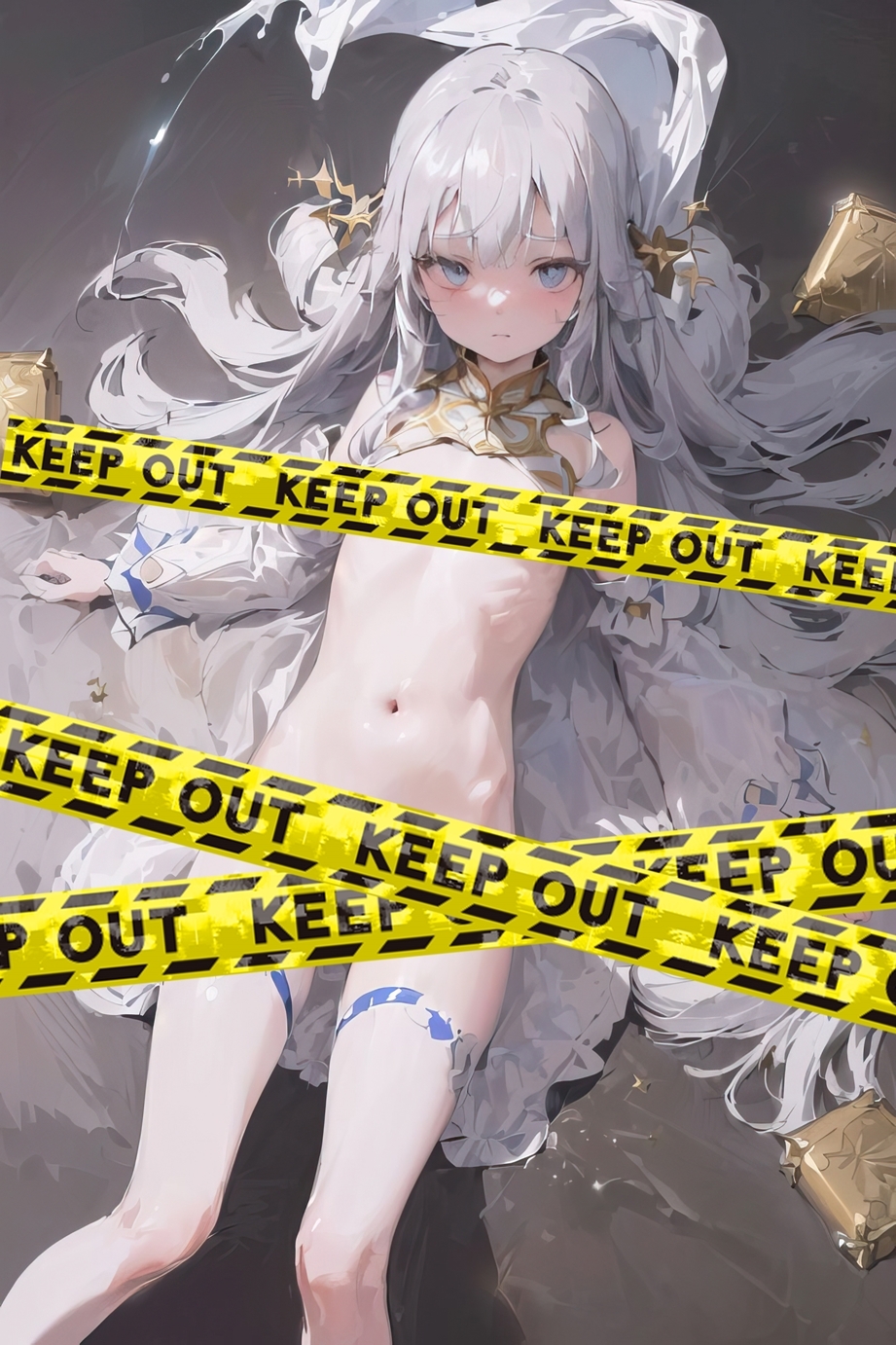 拡大しても楽しめる!驚きの高解像度!なんだか悲しそうな銀髪の神様少女の日常風景&脱衣エロCG集