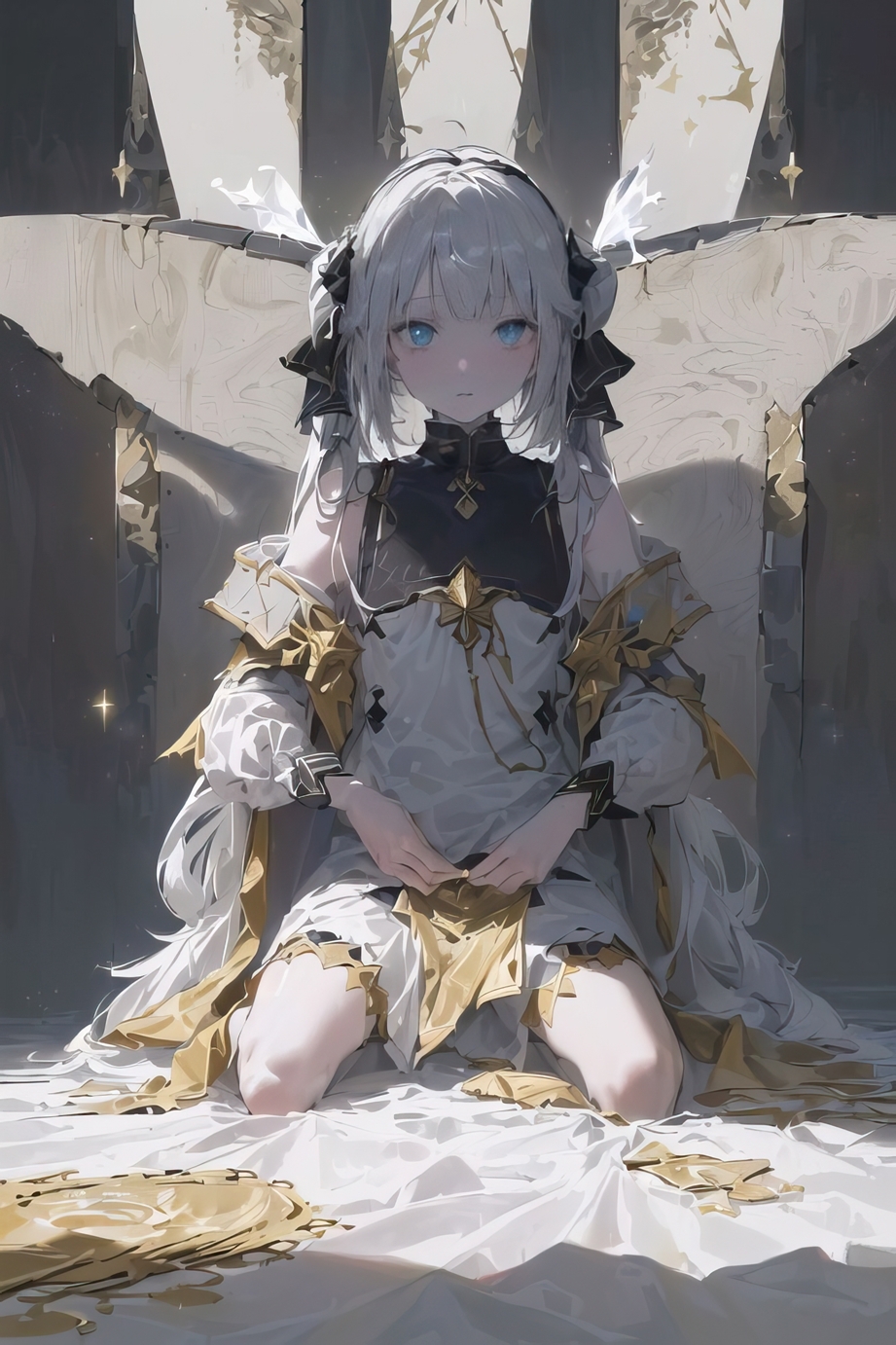 拡大しても楽しめる!驚きの高解像度!なんだか悲しそうな銀髪の神様少女の日常風景&脱衣エロCG集