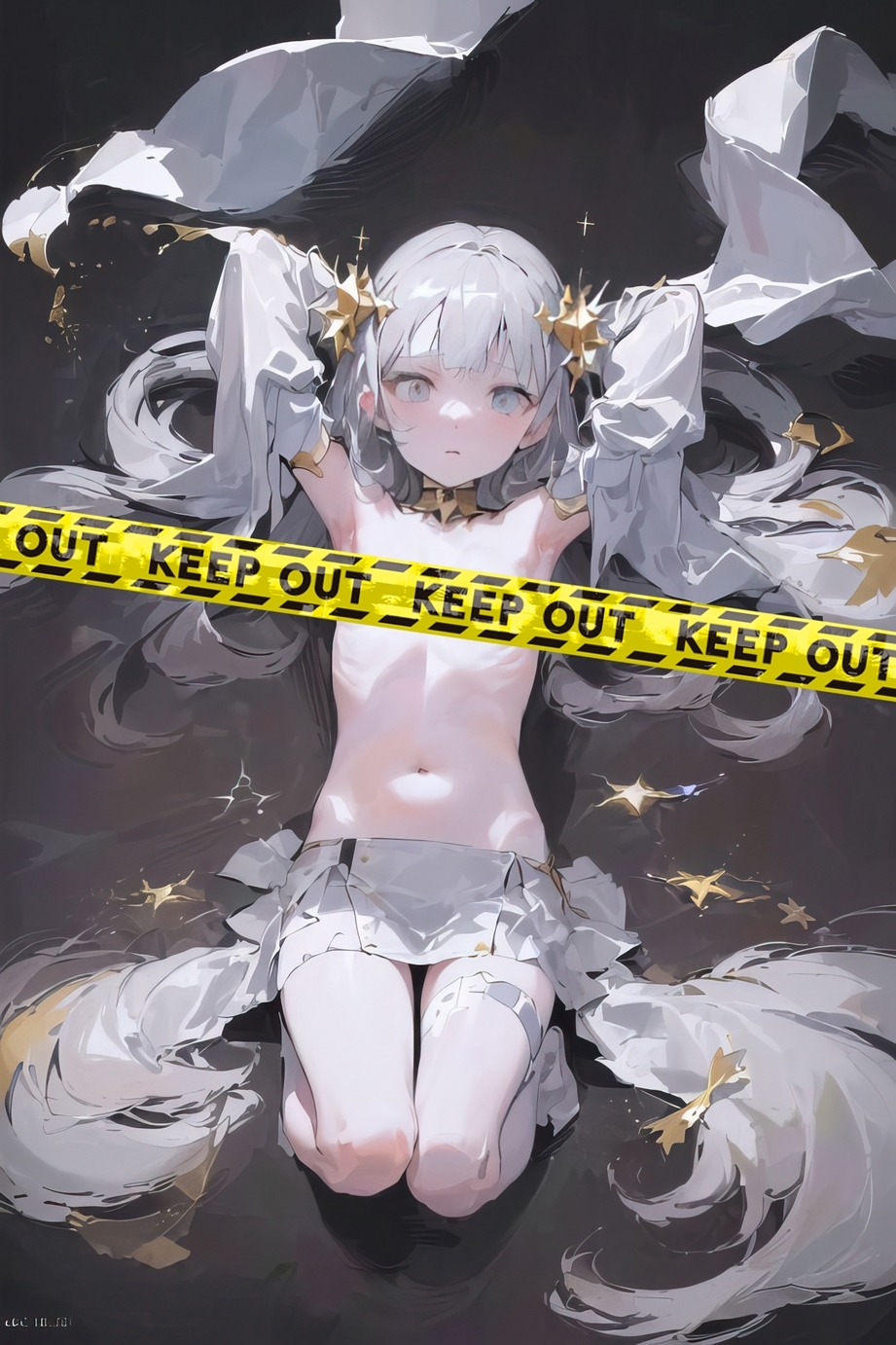 拡大しても楽しめる!驚きの高解像度!なんだか悲しそうな銀髪の神様少女の日常風景&脱衣エロCG集