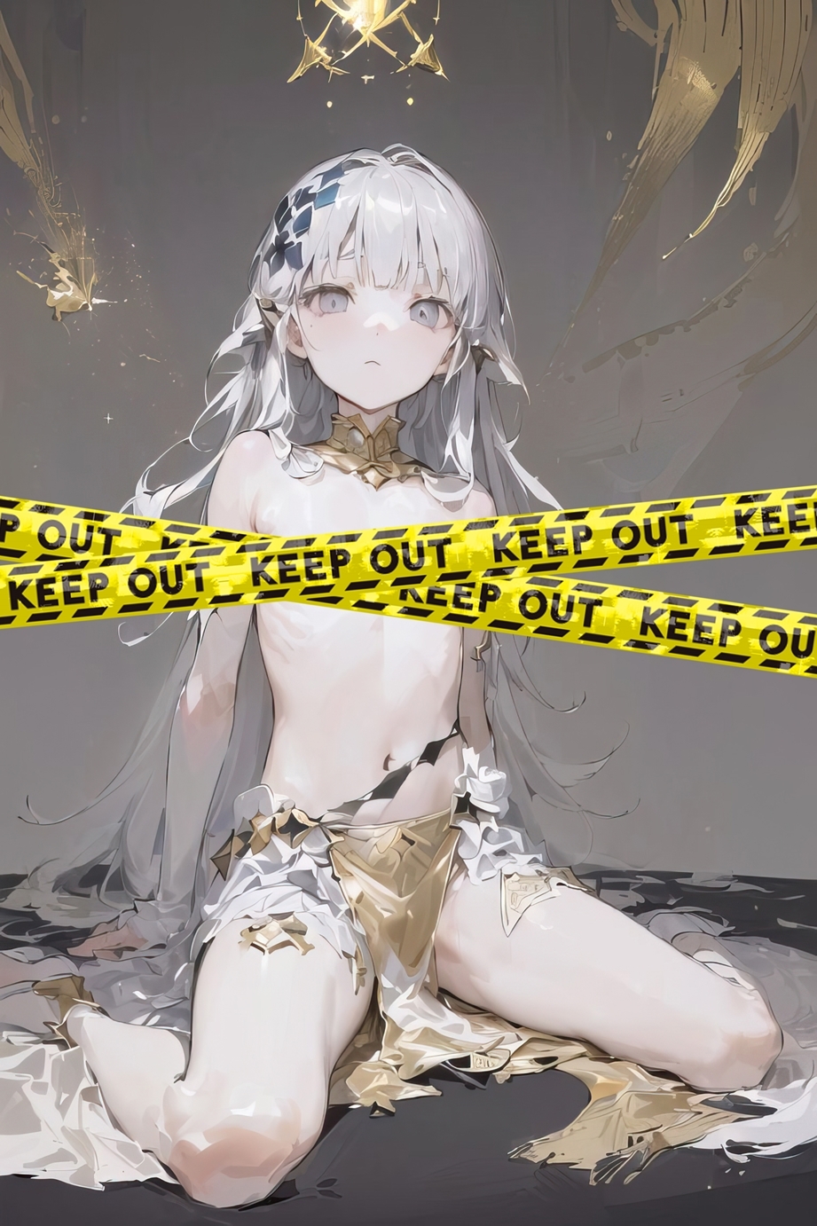 拡大しても楽しめる!驚きの高解像度!なんだか悲しそうな銀髪の神様少女の日常風景&脱衣エロCG集