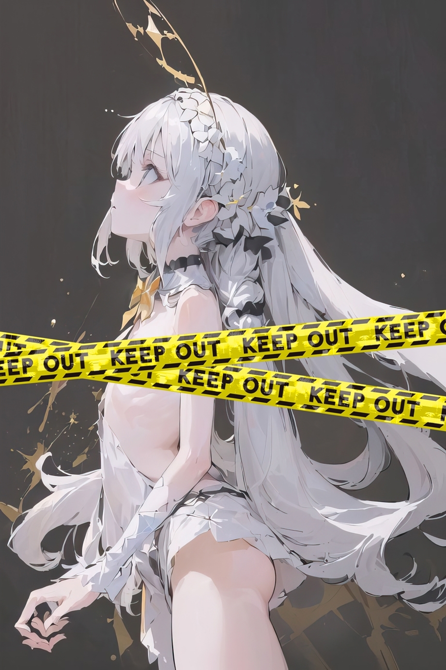 拡大しても楽しめる!驚きの高解像度!なんだか悲しそうな銀髪の神様少女の日常風景&脱衣エロCG集