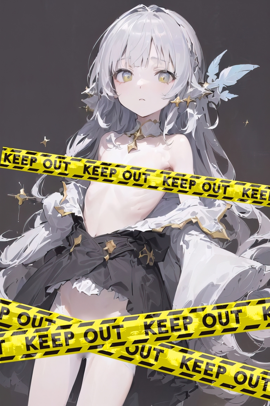 拡大しても楽しめる!驚きの高解像度!なんだか悲しそうな銀髪の神様少女の日常風景&脱衣エロCG集