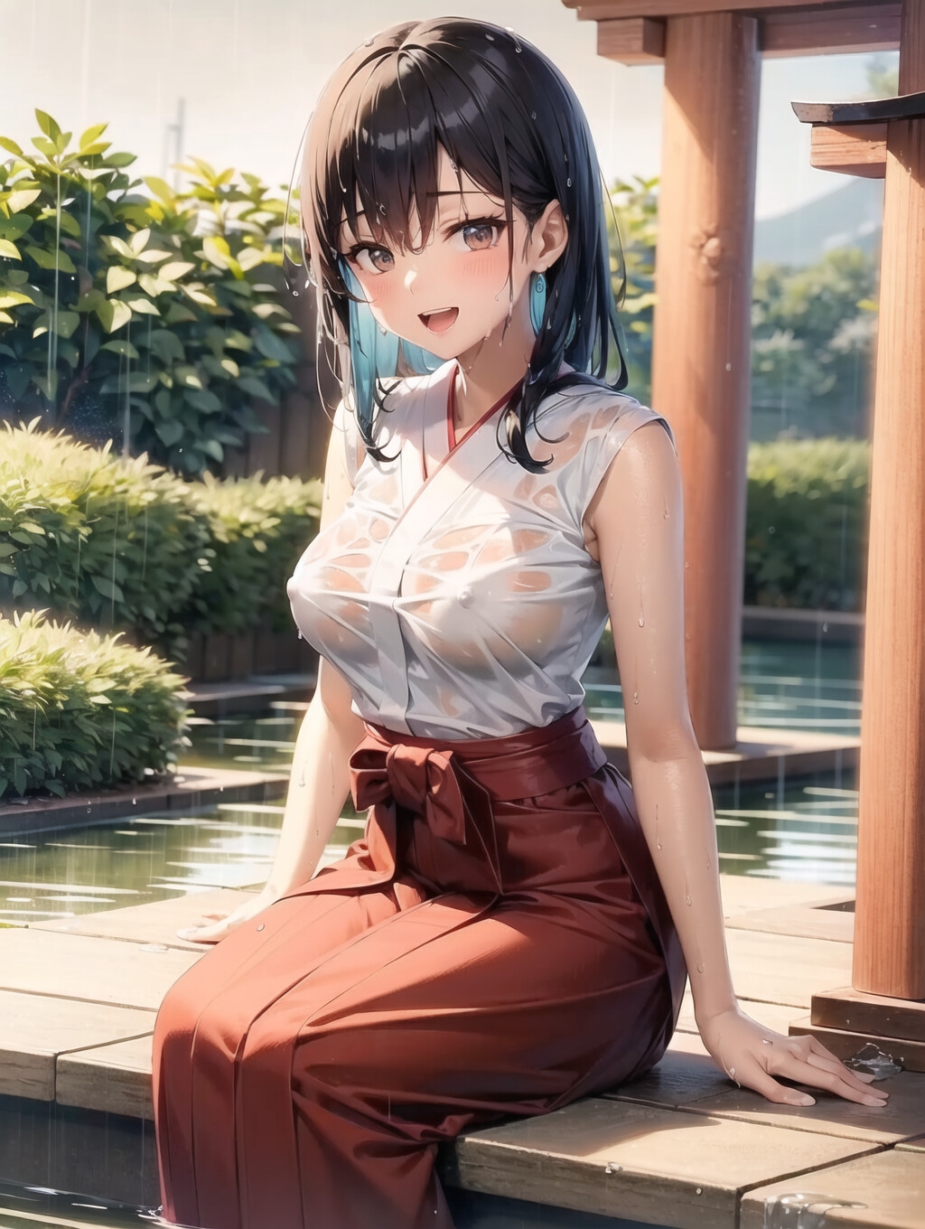 濡れ透け巫女 CG集