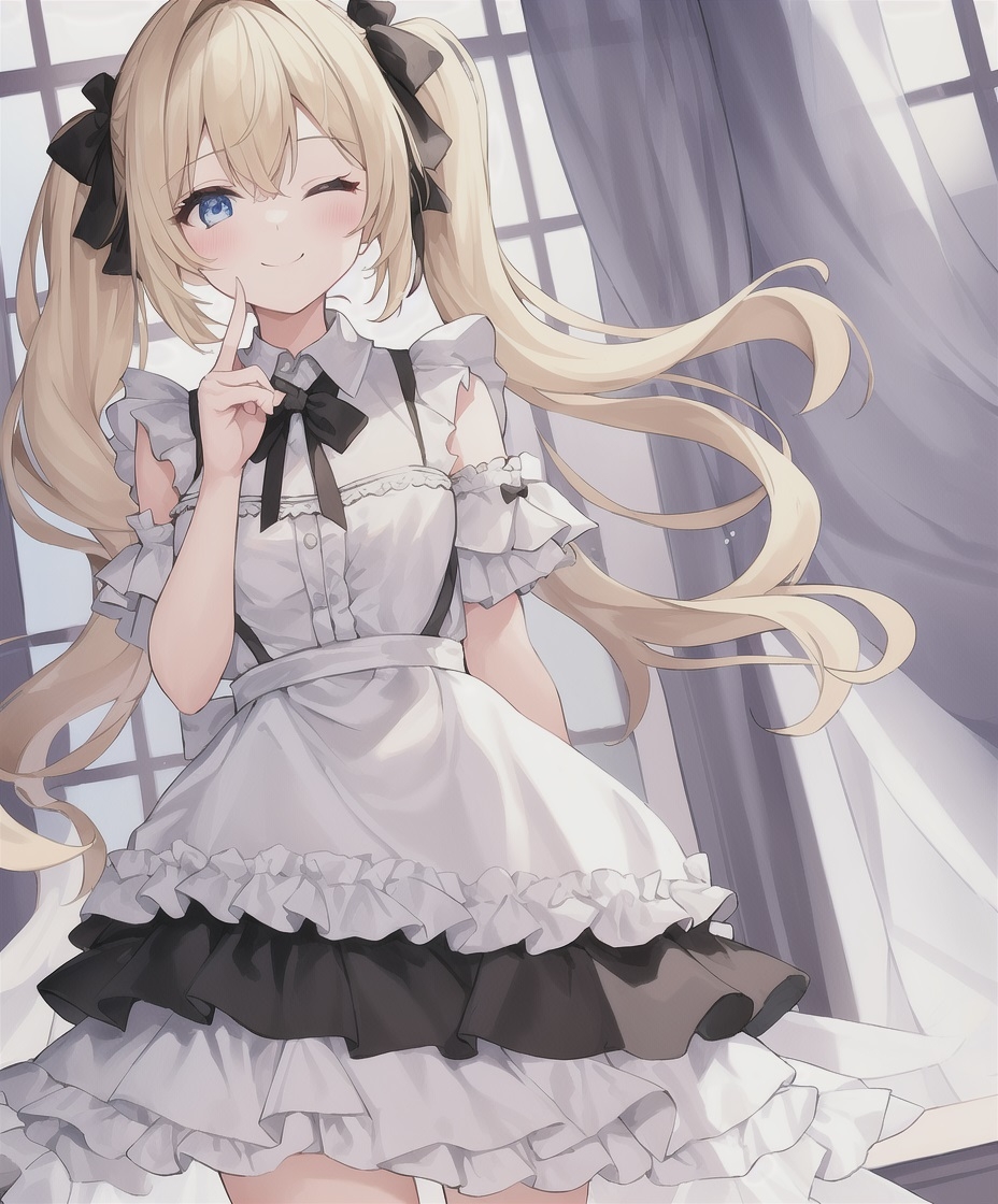 ちょっとえっちな金髪ツインテちゃん