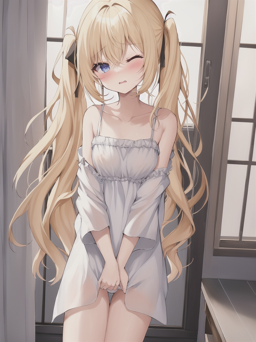 ちょっとえっちな金髪ツインテちゃん