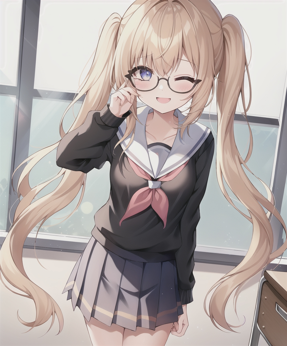 ちょっとえっちな金髪ツインテちゃん