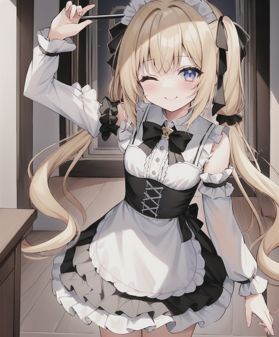 ちょっとえっちな金髪ツインテちゃん