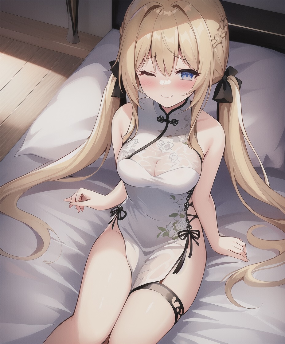 ちょっとえっちな金髪ツインテちゃん