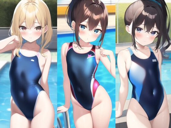 ロリ ハイレグ競泳水着の幼女たち 800枚