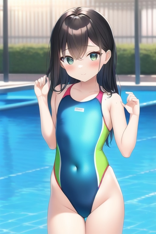 ロリ ハイレグ競泳水着の幼女たち 800枚