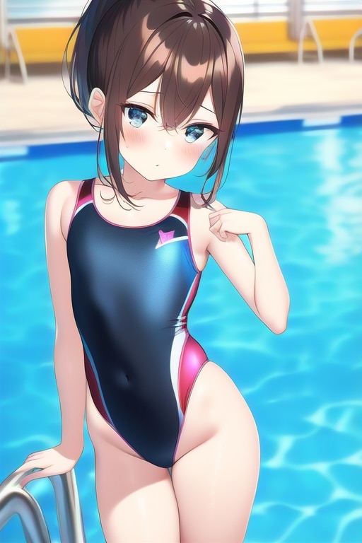 ロリ ハイレグ競泳水着の幼女たち 800枚