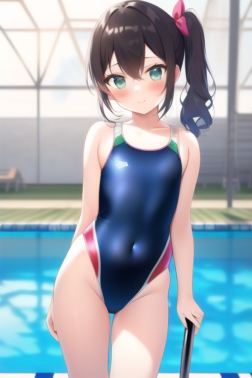 ロリ ハイレグ競泳水着の幼女たち 800枚