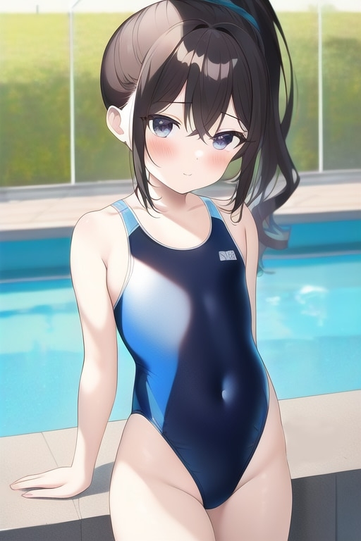 ロリ ハイレグ競泳水着の幼女たち 800枚