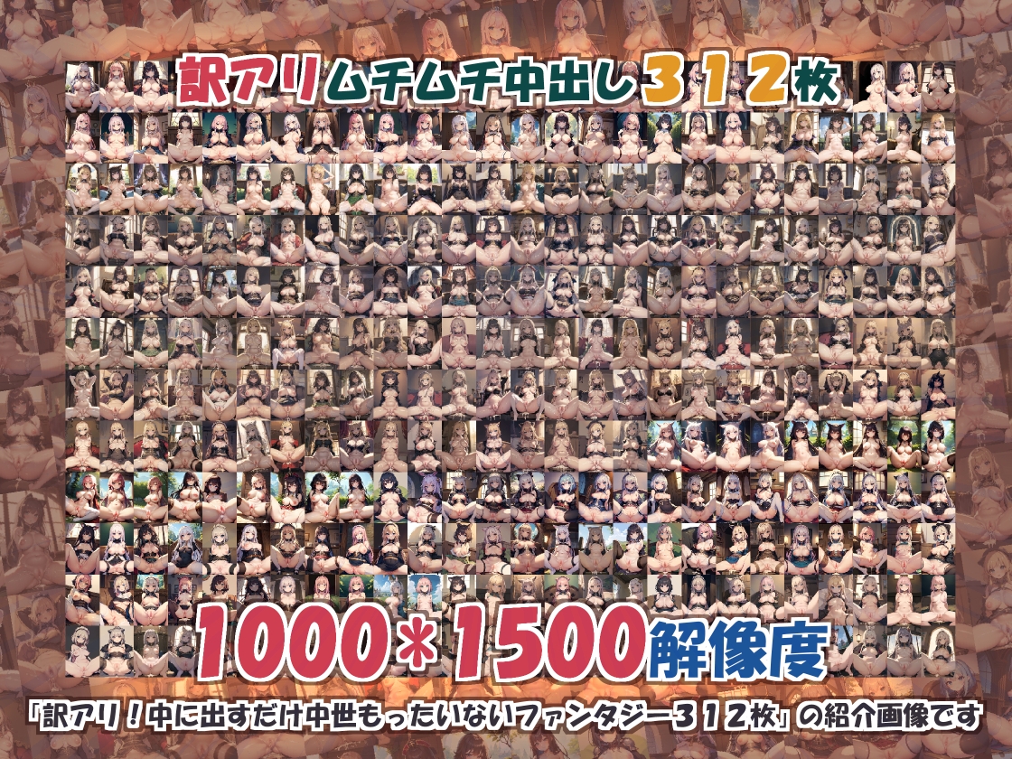 2作品同梱!!中に出すだけ中世小さめファンタジー297枚+訳アリ!中に出すだけ中世もったいないファンタジー312枚