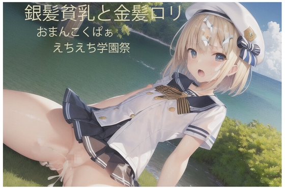 銀髪貧乳と金髪ロリ～おま〇こくぱぁ精液どろりえちえち学園祭～