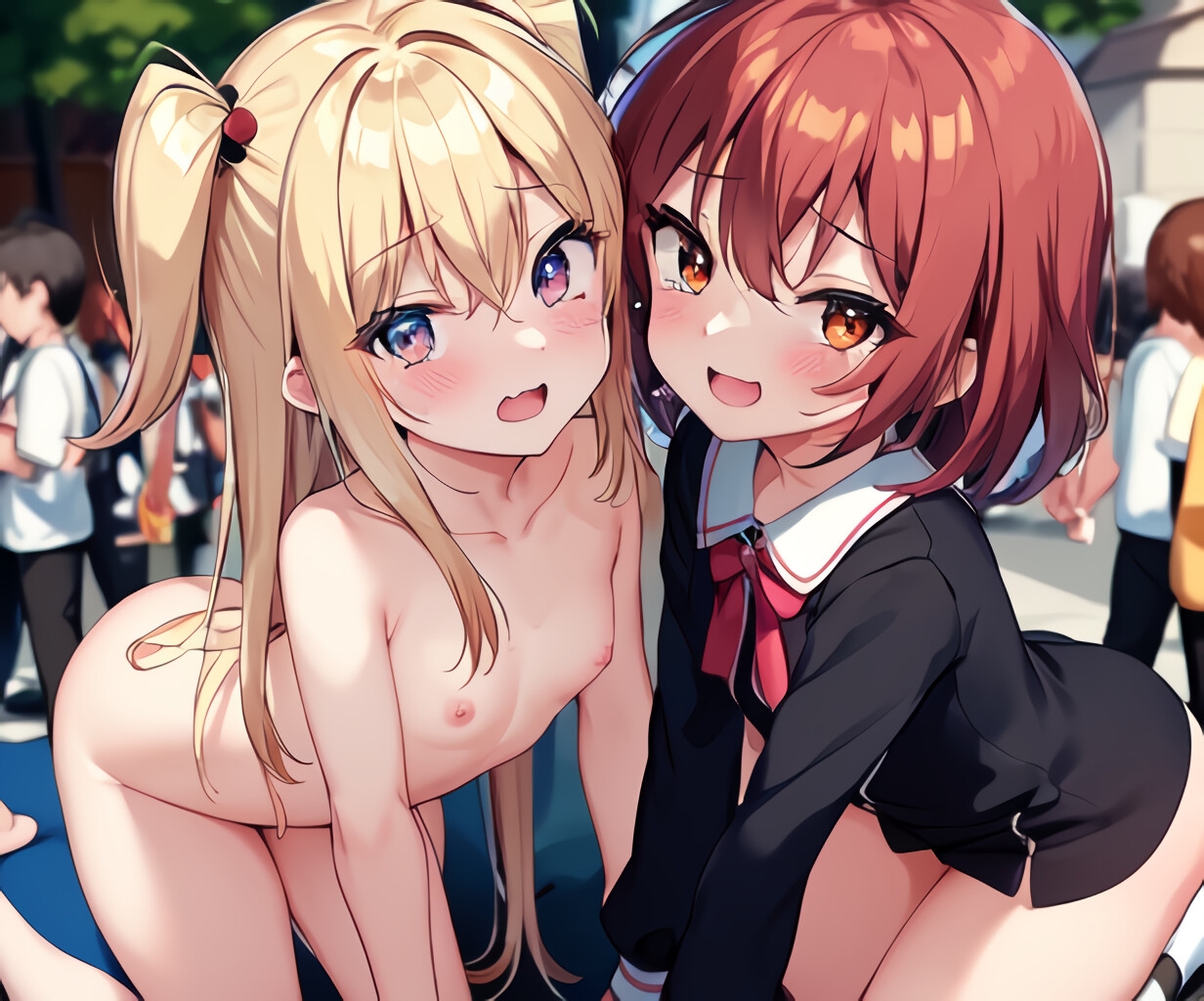 外で露出する女の子集