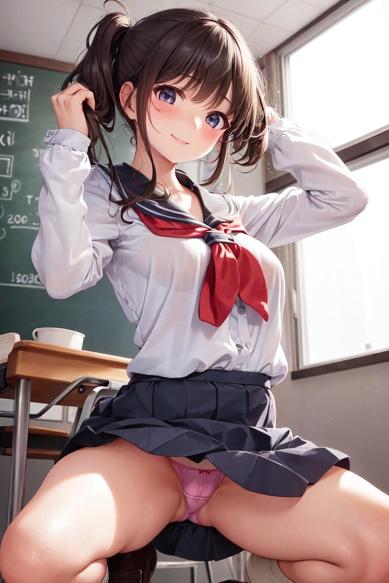 しゃがみパンチラ