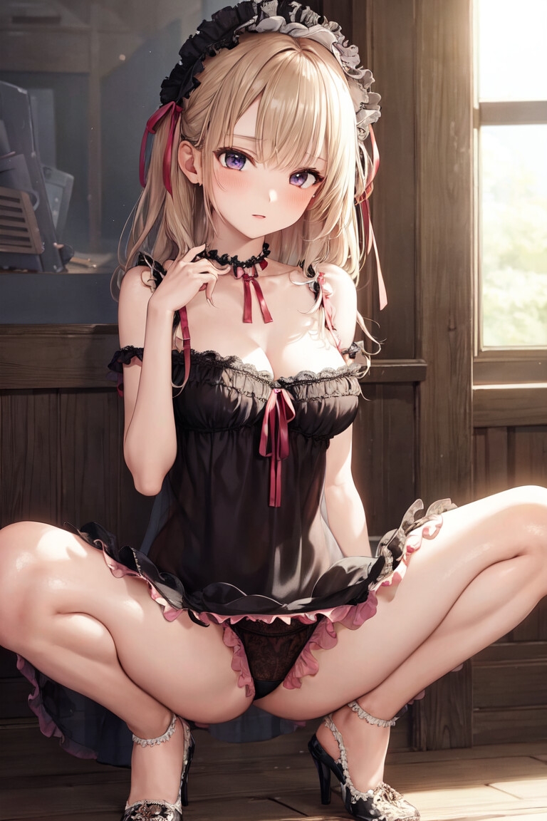 しゃがみパンチラ