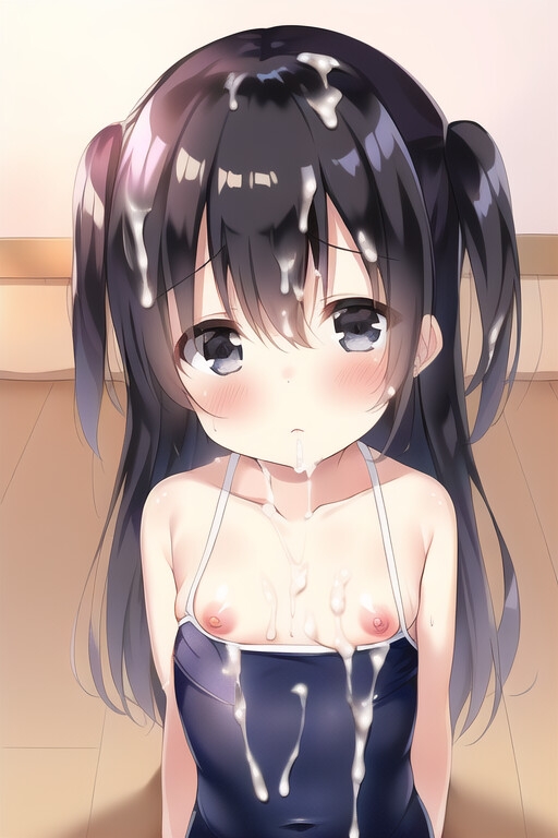 スク水ぶっかけCG集(1)