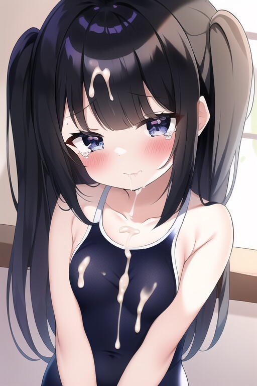 スク水ぶっかけCG集(1)