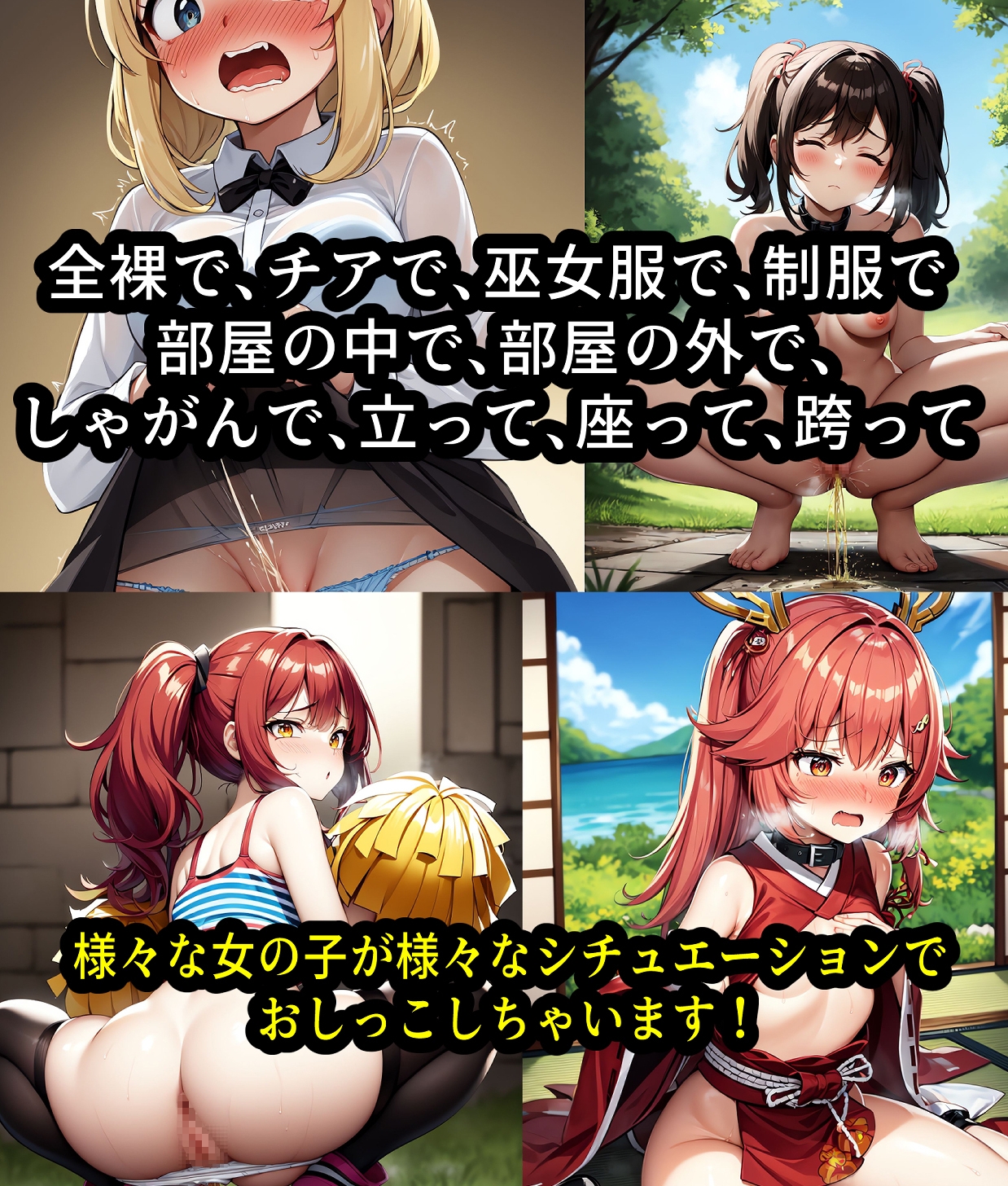 女の子のおしっこイラスト集