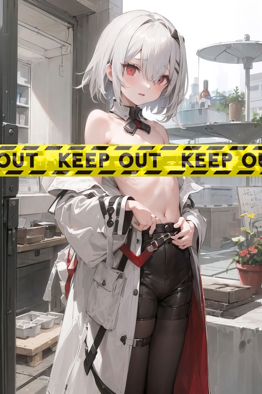 拡大しても楽しめる!驚きの高解像度!ダウナー系の白髪セミロング目隠れ少女の日常風景&脱衣エロCG集