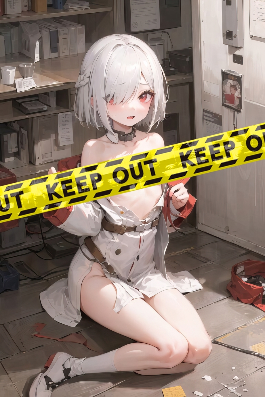 拡大しても楽しめる!驚きの高解像度!ダウナー系の白髪セミロング目隠れ少女の日常風景&脱衣エロCG集