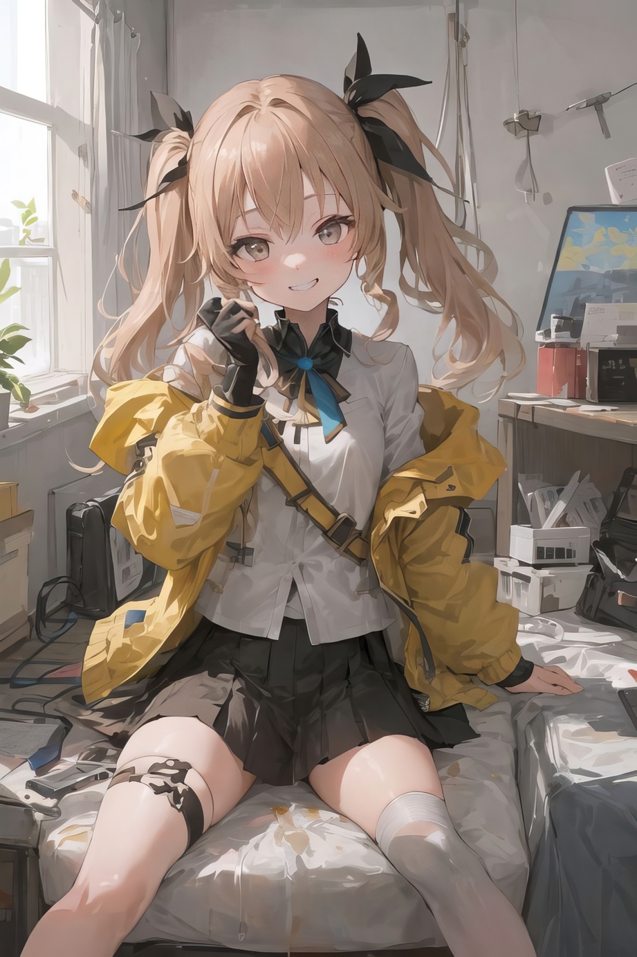 拡大しても楽しめる!驚きの高解像度!幼馴染系のオーバーサイズジャケット金髪少女の日常風景&脱衣エロCG集