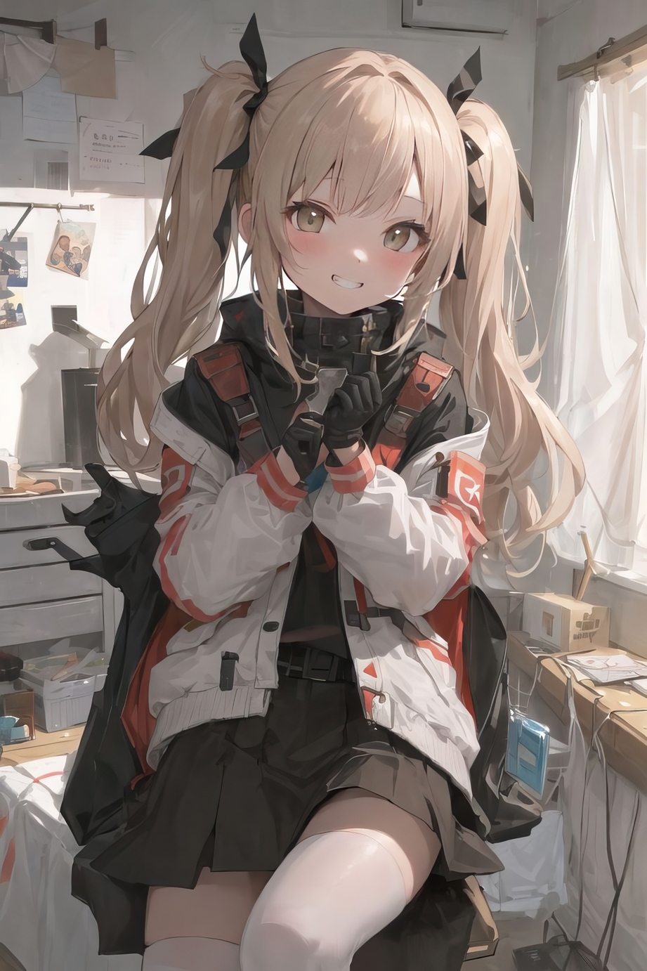 拡大しても楽しめる!驚きの高解像度!幼馴染系のオーバーサイズジャケット金髪少女の日常風景&脱衣エロCG集