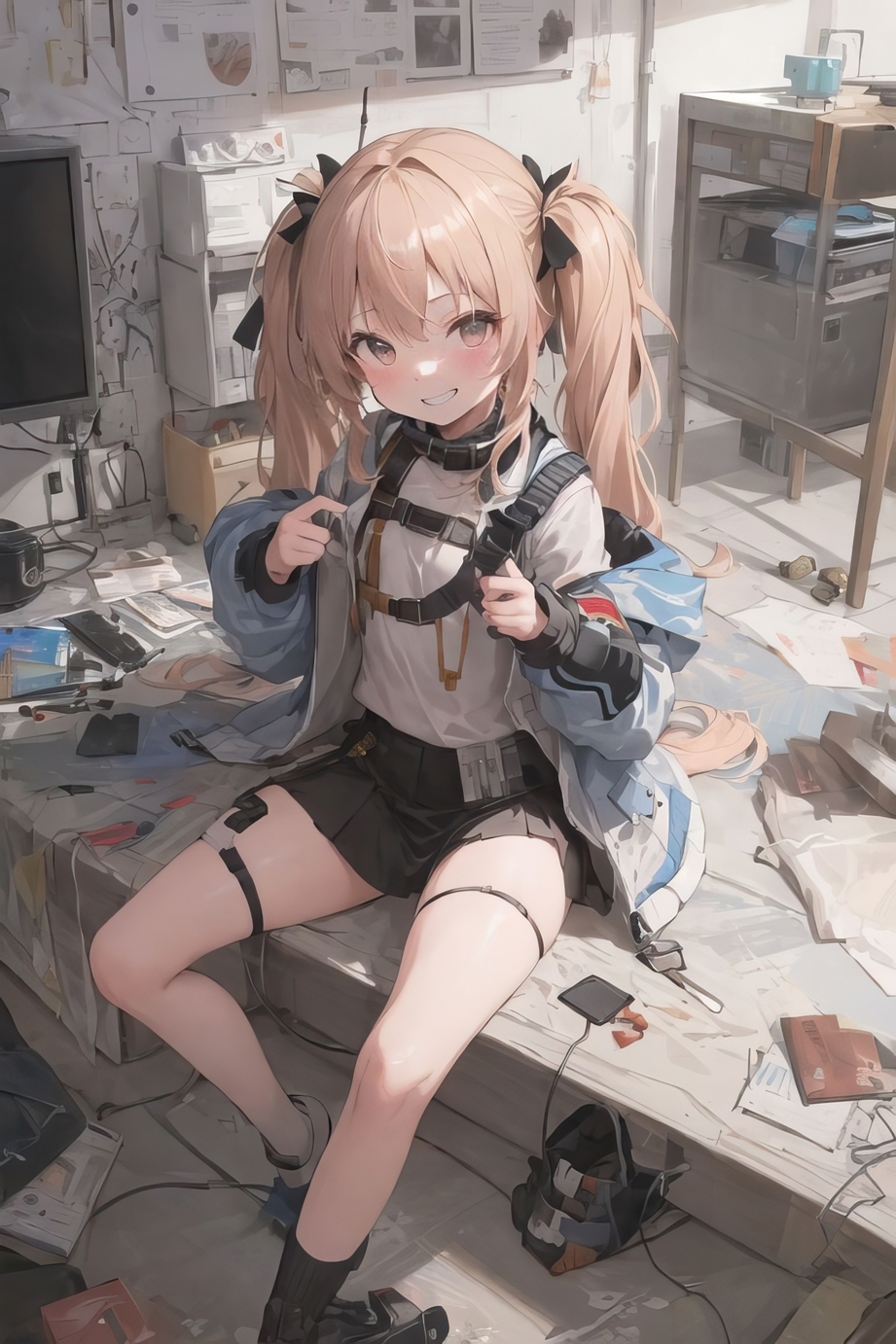 拡大しても楽しめる!驚きの高解像度!幼馴染系のオーバーサイズジャケット金髪少女の日常風景&脱衣エロCG集