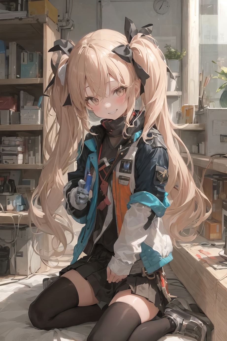 拡大しても楽しめる!驚きの高解像度!幼馴染系のオーバーサイズジャケット金髪少女の日常風景&脱衣エロCG集