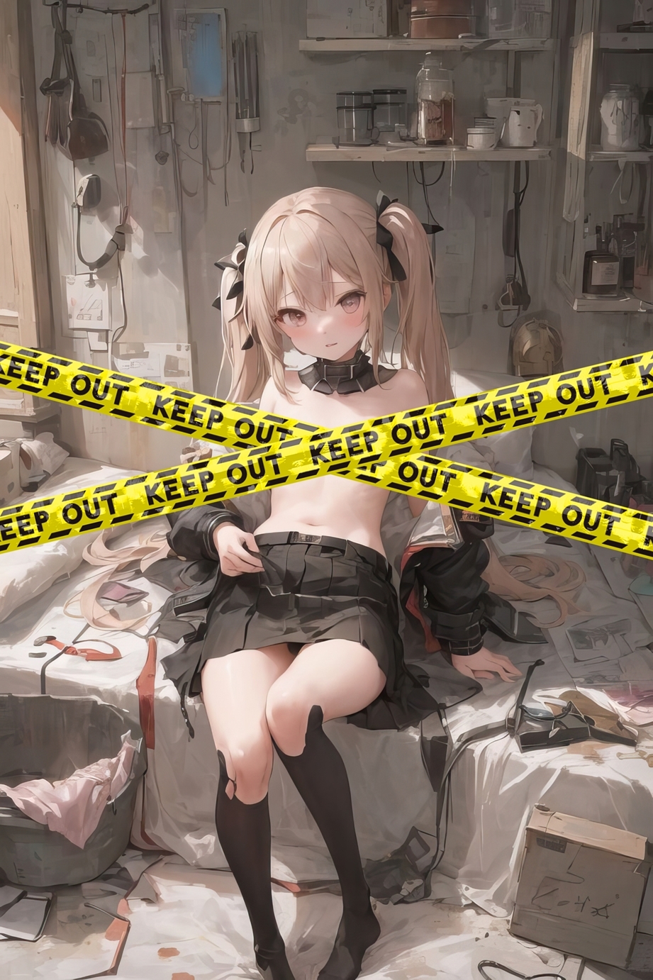 拡大しても楽しめる!驚きの高解像度!幼馴染系のオーバーサイズジャケット金髪少女の日常風景&脱衣エロCG集