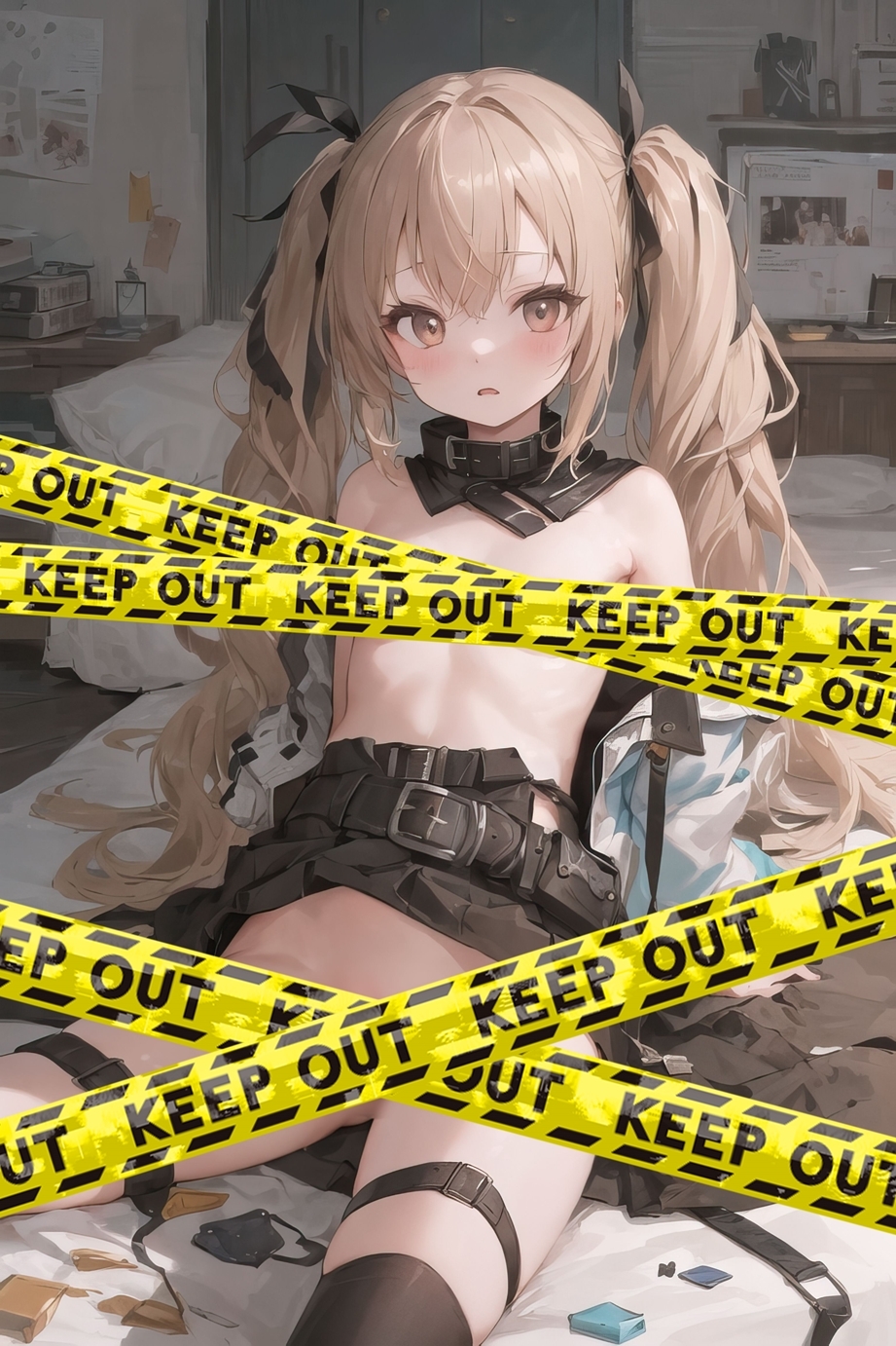 拡大しても楽しめる!驚きの高解像度!幼馴染系のオーバーサイズジャケット金髪少女の日常風景&脱衣エロCG集