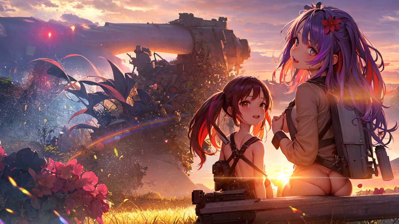 【AI作品】戦場のオーバーオールロリ(本編132枚+おまけ149枚)