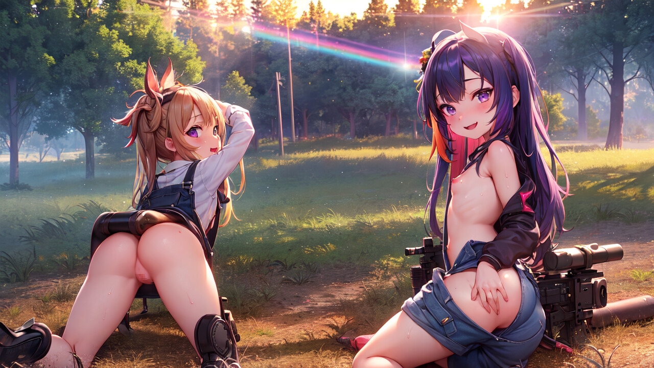 【AI作品】戦場のオーバーオールロリ(本編132枚+おまけ149枚)