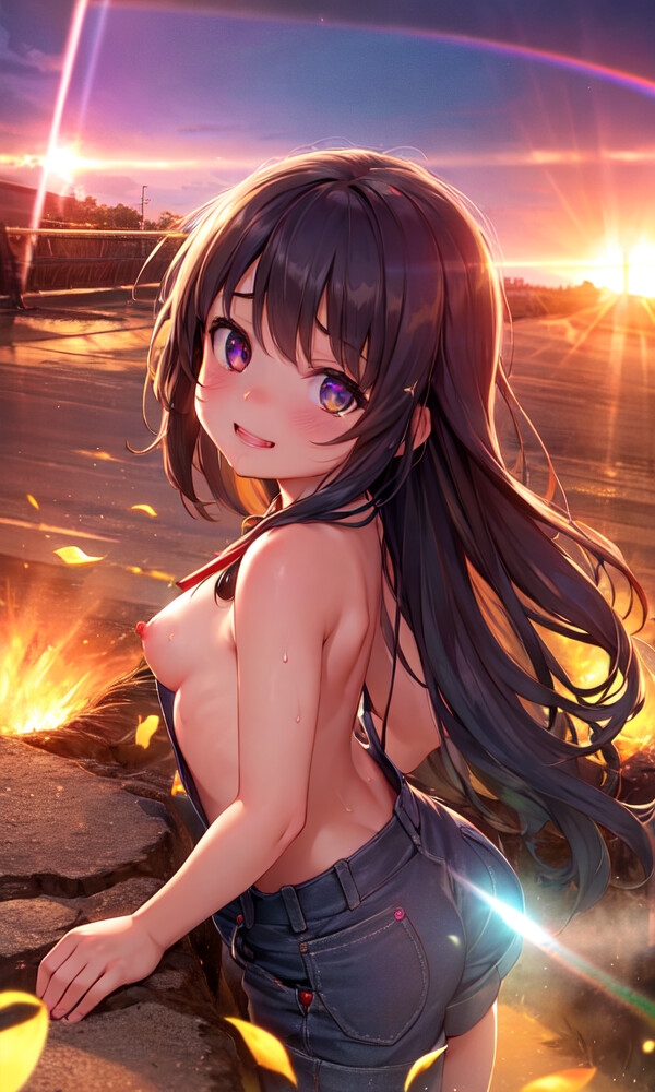 【AI作品】戦場のオーバーオールロリ(本編132枚+おまけ149枚)