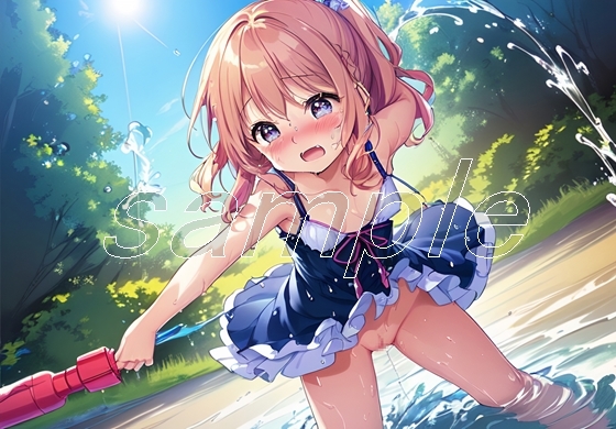 すっ裸ロリメイドちゃんと水遊びでキャッキャウフフ