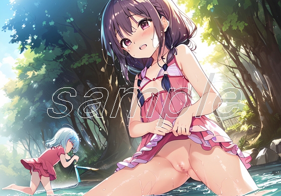 すっ裸ロリメイドちゃんと水遊びでキャッキャウフフ