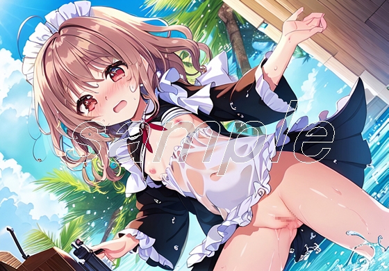 すっ裸ロリメイドちゃんと水遊びでキャッキャウフフ