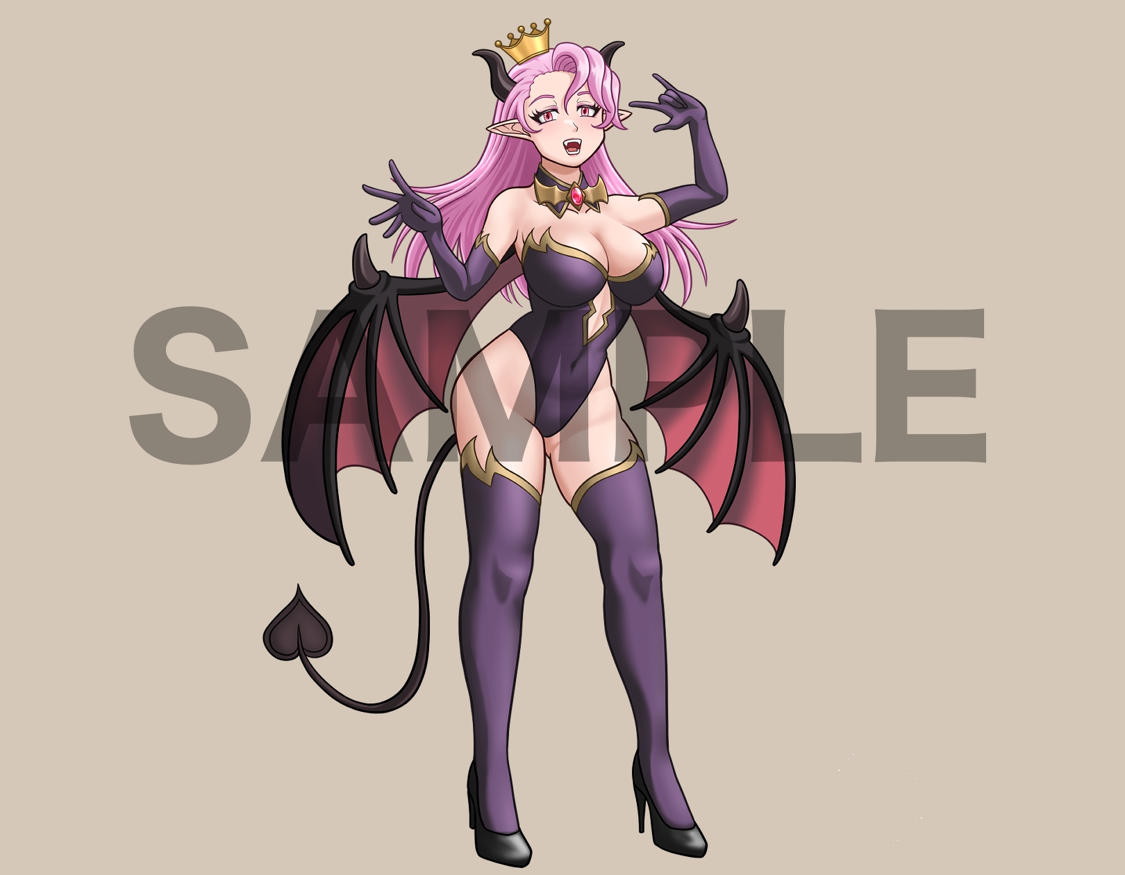 立ち絵素材、サキュバスの女王様、C19