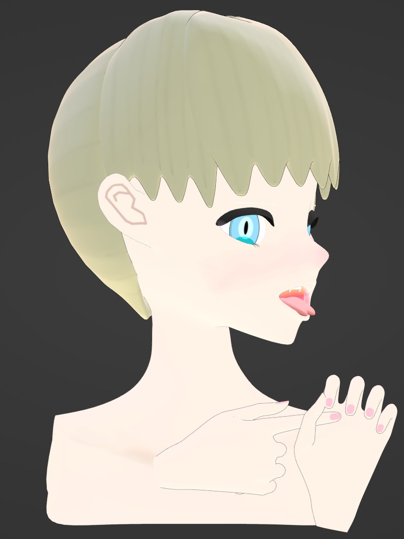 顔と手ポーズ集