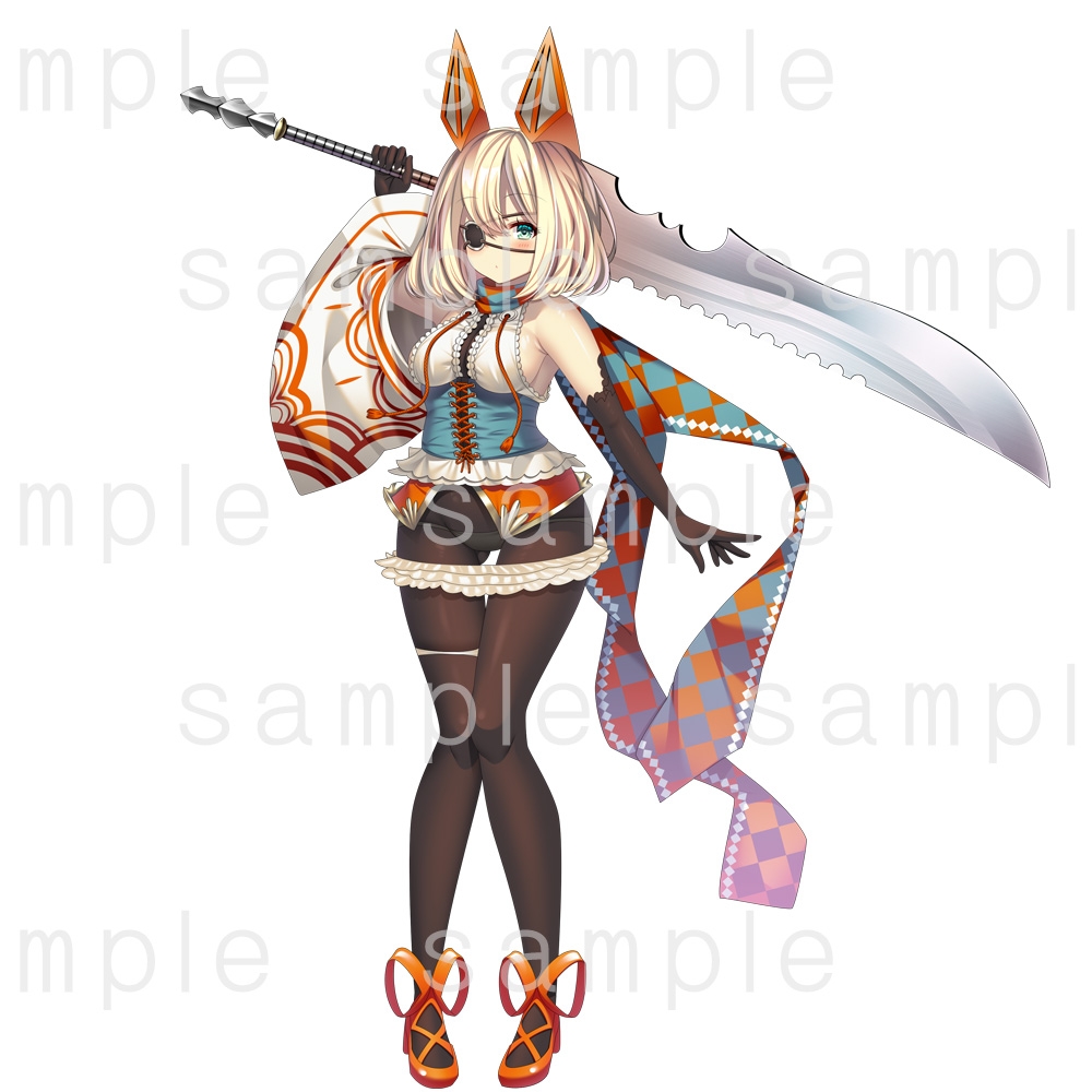 立ち絵素材_67(大剣女子)3色セット