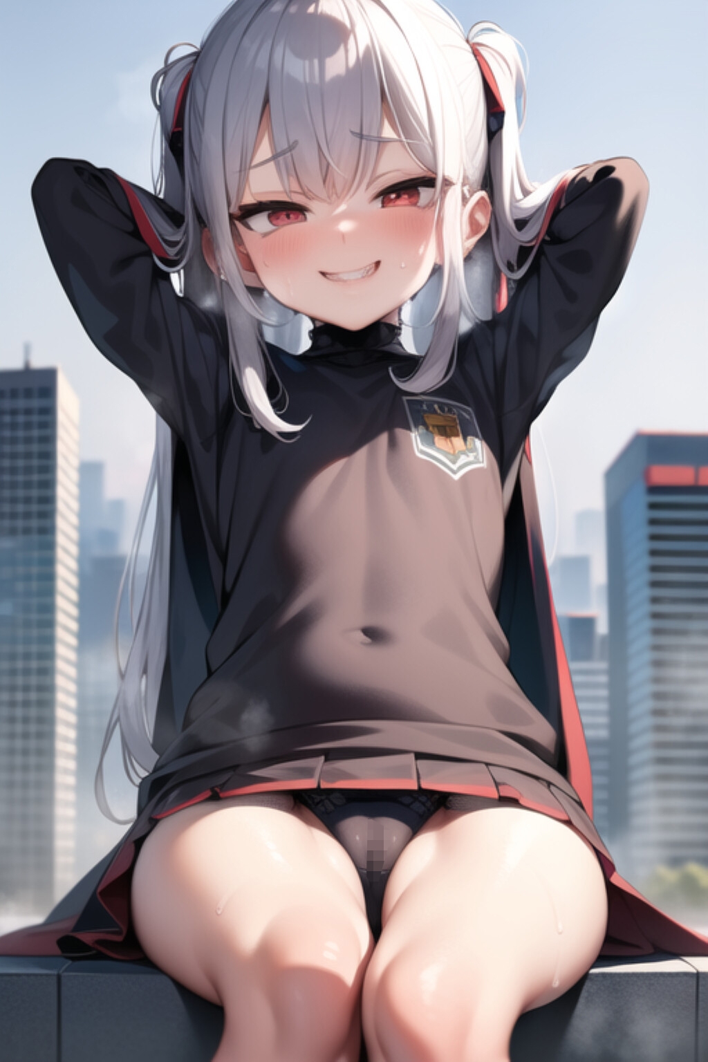 メスガキにパンツやおっぱいを見せていただくCG集