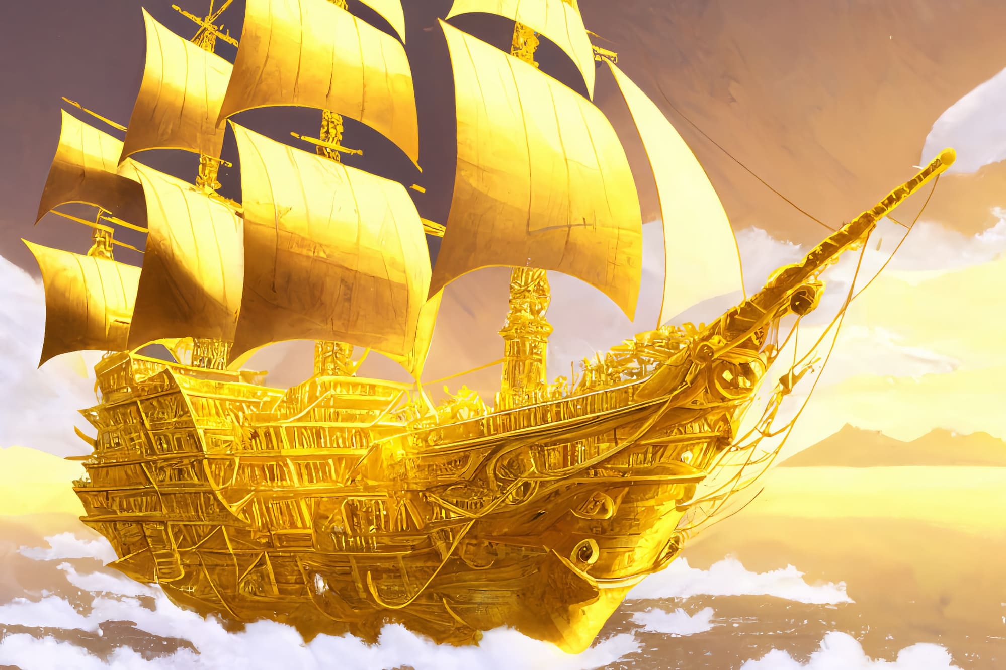 【アニメ映画風の黄金郷系背景】著作権フリーの高解像度画像(100枚)