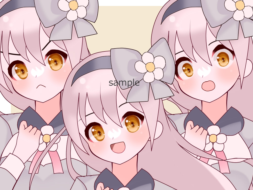 全身立ち絵素材・ファンタジー衣装033《白い花の少女》