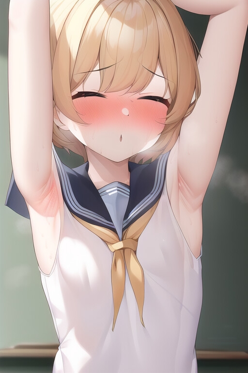 恥ずかしそうに腋を見せてくれる女の子たち vol1 セーラー服編