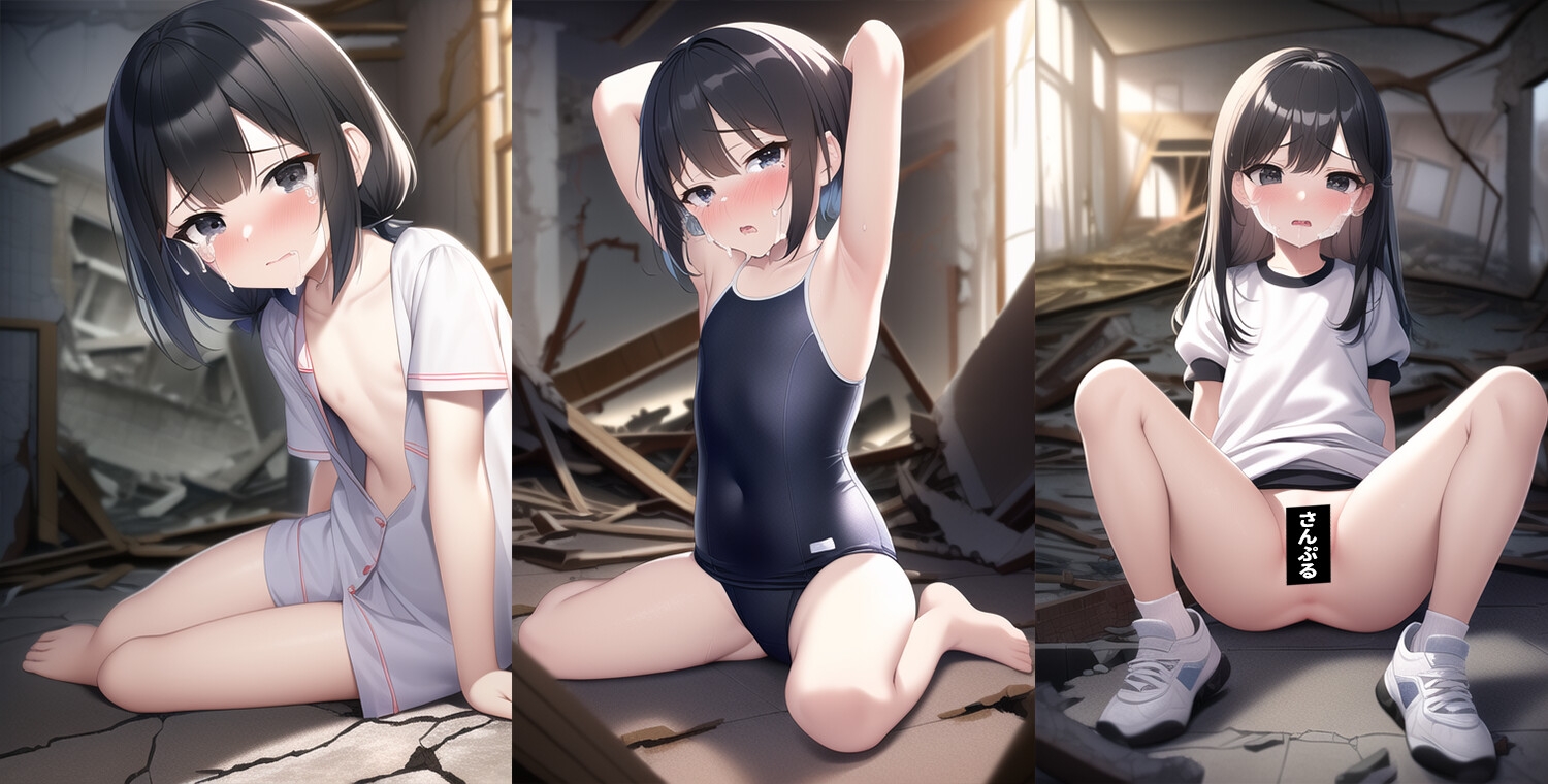 廃墟レ〇プ ～泣き叫ぶ少女たちを無理やり犯す～